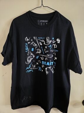 Signed Mr. Beast Tshirt From 24 Hour Live Stream